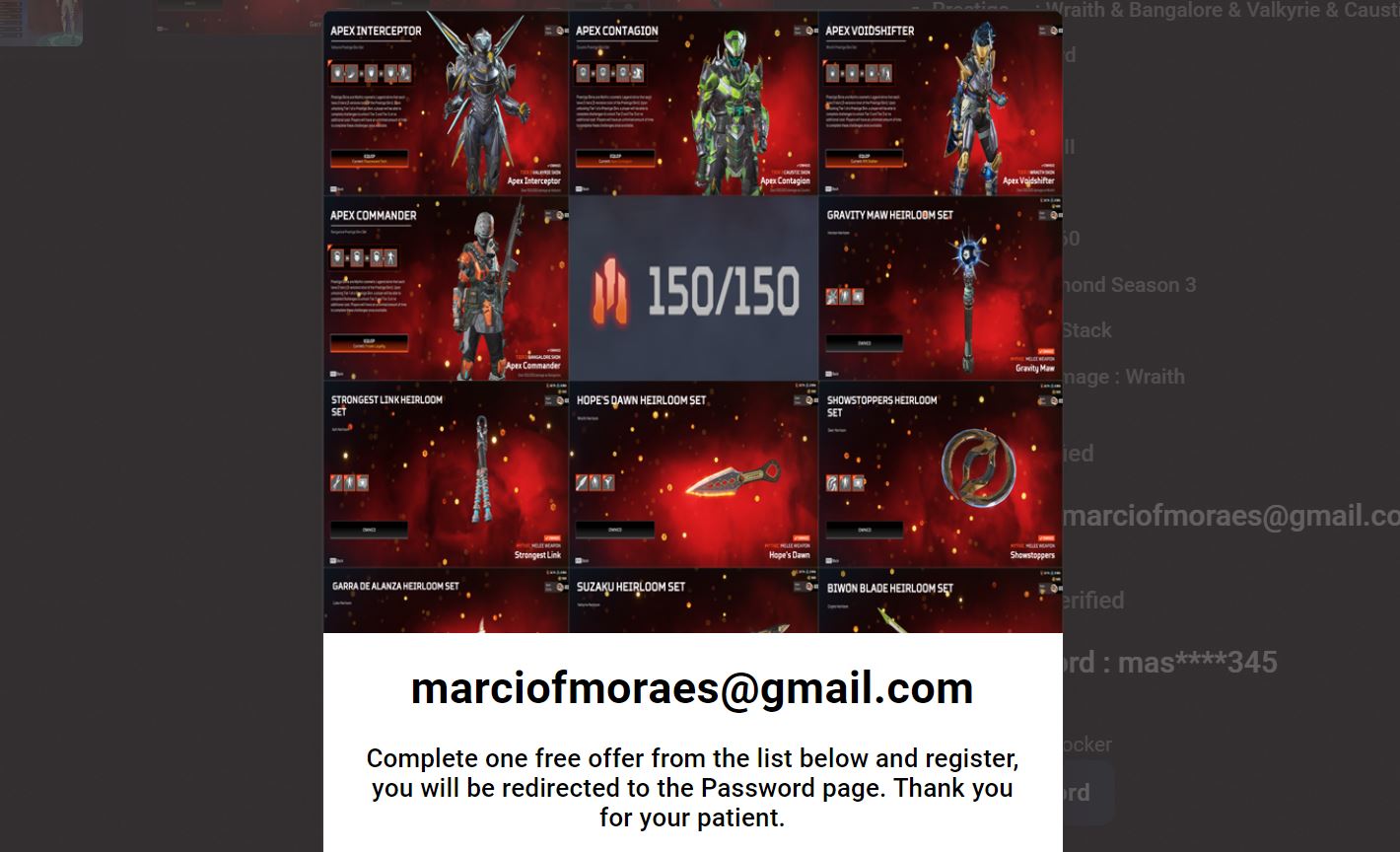 Free Apex Legends Accounts